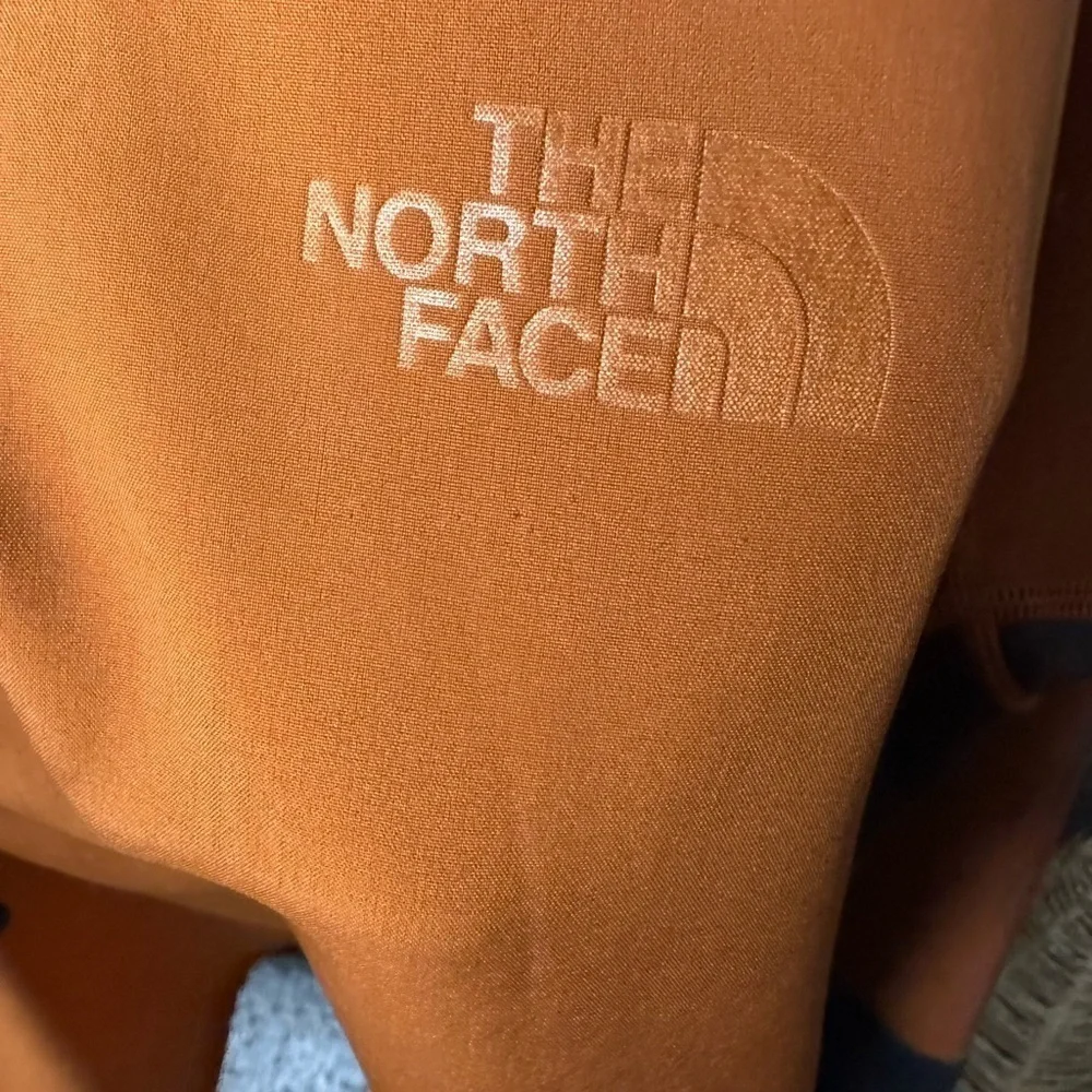 The North Face Orange Gray Quarter Zip Pullover Men's Size XL Performance Fleece